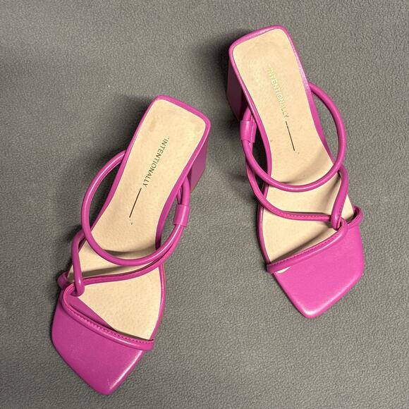 INTENTIONALLY BLANK x REVOLVE Wick Sandal Heels in Flamingo Pink Size 7 - Picture 3 of 16
